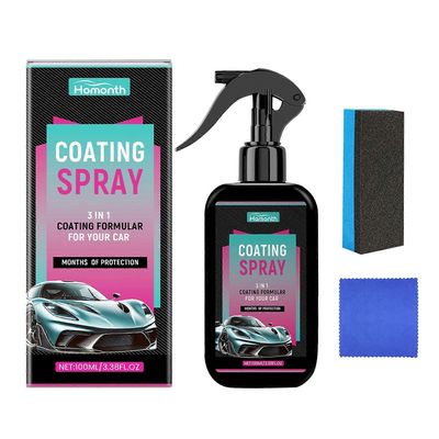 3-in-1 keraaminen auton pinnoitussuihke 100 ml:n auton naarmujen korjausnanosuihke pyyhkeellä/sienellä maastoautoille ja kuorma-autoille Homonth
