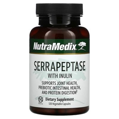 NutraMedix, serrapeptaasi ja inuliini, 120 kasvikapselia