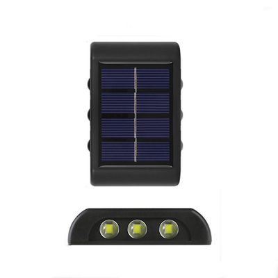 Boeyaa 1stk 4 Led Solar Light Vandtæt solvægsbelysning Udendørs solbelysning til gårdhave Warm light 6LED