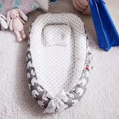 Numb Baby Lounger Folding Portable Newborn Crib Infant Cotton Co Sleeping Bassinet For Travel Soverom Utendørs