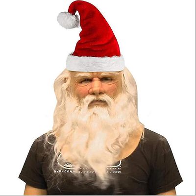 Ceyue Jul En anden Santa Mask Hoved cover Super Soft Funny Party Hoved Cover B 45*25CM