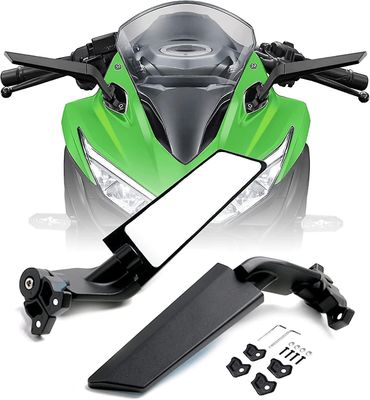 Set Sail Pacewalker motorcykel justerbar aluminium bakspejl vind vingespejl kompatibel med 2018-2022 Kawasaki Ninja 400 650 Zx10R Zx6R Zx-636 Honda...