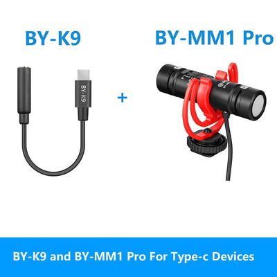 Boya kondensator haglgevær mikrofon Professional Studio Mini Mic med stødmontering til Iphone Android PC DSLR kamera Vlog-optagelse MM1 PRO-K9