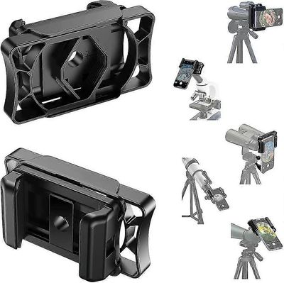 Teleskooppinen puhelinsovitin, Universal Spotting Scope matkapuhelinsovitin, sopii lähes kaikkiin optisiin laitteisiin ja älypuhelimiin Musta