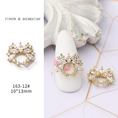 Manicure Light Luksus Micro-indlagt Zircon Diamond Pearl Chain Ornament Candy Kanin Star Nail Dekoration Materiale 16312