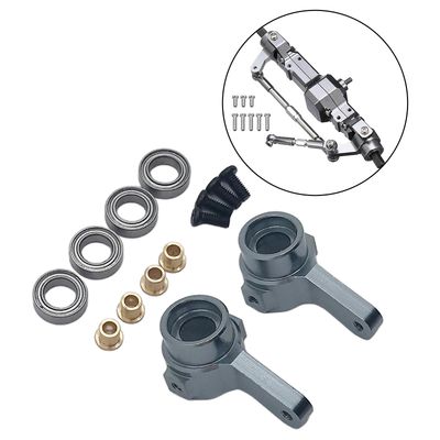 2stk 1/16 Alloy Foraksel Styrekop Med Leje Til Wpl Mn D90 Mn99s Jjrc Model Crawler Buggy Bil Tilbehør