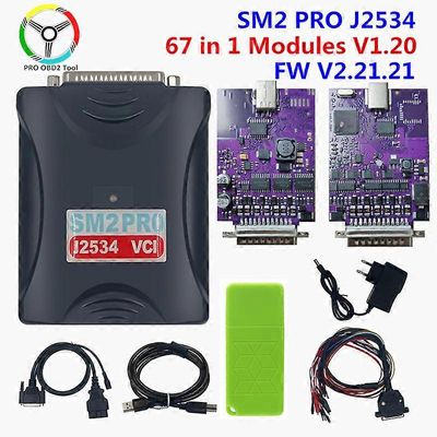 SM2 PRO J2534 VCI PCM ECU-ohjelmoija Dongle 67 IN 1 ECU Lue ja kirjoita V1.20 EEPROM FLASH BENCH OBD Päivitys SM2-laitteisto 12V / 24V SM2 Full Set