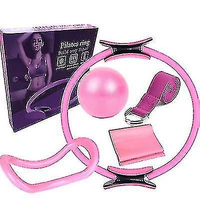 Mikasa Pilates Udstyr 6 stk / sæt Yoga Fitness Pilates Ring Yoga Ball Pink