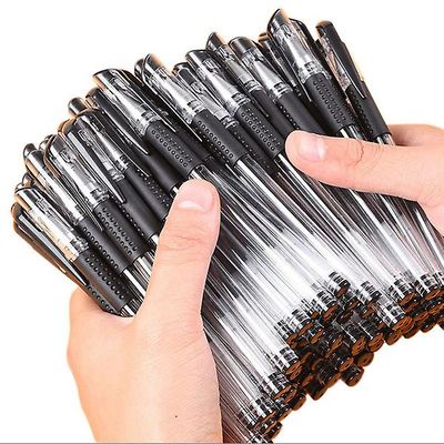 30pc Gel Pen 0,5 mm Genopfyld fuld sprøjte vand refill sort
