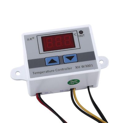 12v digital ledet temperatur kontroller termostat kontrollbryter Hvit