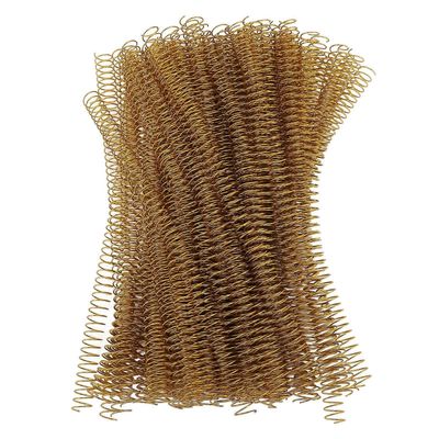 100 kpl spiraalisidontakeloja, rautaa, halkaisija 14,3 mm, 9/16 tuumaa, 48 hammasta, suhde 4:1, kapasiteetti 115 arkkia, A4-paperia, kulta