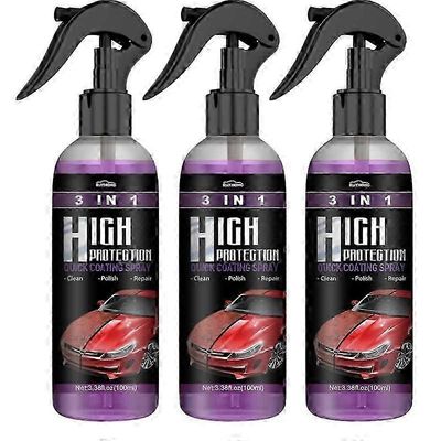 1-3x100ml High Protection Quick Car Ceramic Coating Spray 3 in 1 - HZ 3 Bottles