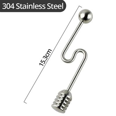 Honning og sirup Dipper Stick Server Honey Spoon 304 rustfrit stål wand til honning pot krukke containere B
