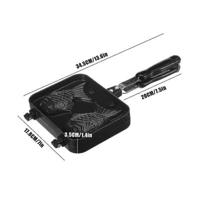 Japanilainen Taiyaki Kalan muotoinen kakku vohveli valmistaja Nonstick Pan Ruoka Fryer Keittiö