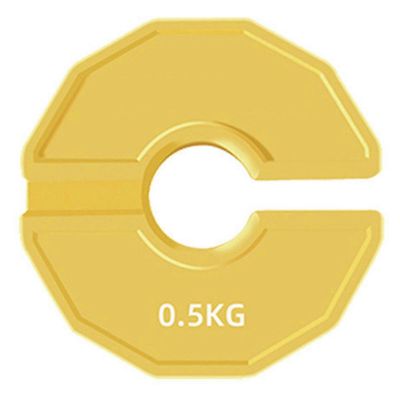 1kpl kuntosalin mikrotyyppiset levyt käsipaino murtopaino levy kumi murtopaino levyt lisävaihto keltainen 0.5kg