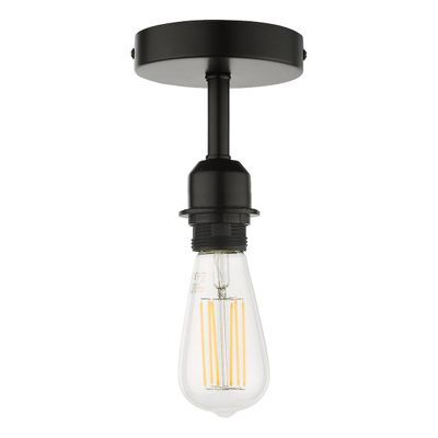 Dar Lighting Belysning Grundlæggende 1 Lys Semi Flush suspension beslag Mat Black