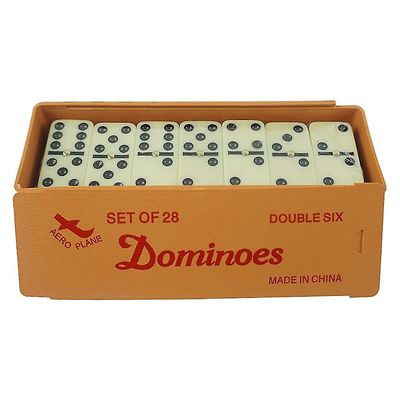 Double 6 huippulaatuista ammattilaistason dominoes-pöytäpelisettiä lapsille ja aikuisille Shry Norsunluun domino