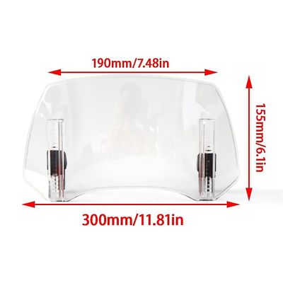 Transparent Universal Motorcy frontruteforlengelse justerbar spoiler for 300x195x155mm