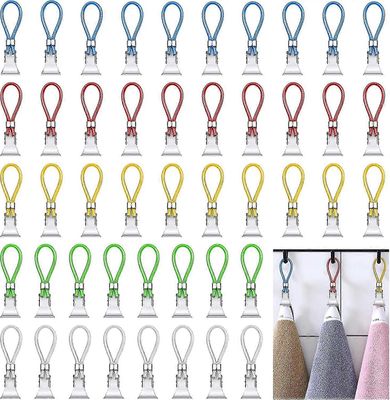 50kpl pyyhepidikkeitä Metallipyyhepidike Pidike kiinnikkeet Astia pyyheripustin Astia Astia Pyyheleikkeet Värillinen pyyhekoukku ripustamiseen