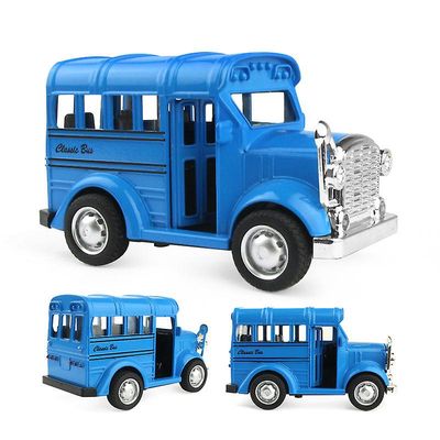 Bus Mini trække tilbage glidende legering bus og skolebus, simulering bilmodel 6
