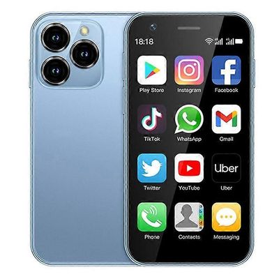 SOYES XS16 3 tuuman 4G Mini -älypuhelin Android 10 5MP Dual SIM -matkapuhelin, 2 + 16 Gt Musta