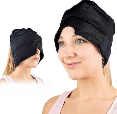 Kylmäkompressio-migreenihattu - Välitön jääpakkaus päänsäryn lievitykseen - Akupainantakorkki pään ja kasvojen jännitykseen