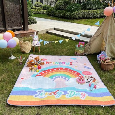 Yunshu Fortykket vandtæt picnicmåtte, Udendørs campingmåtte, Blød picnicmåtte FARVE 8