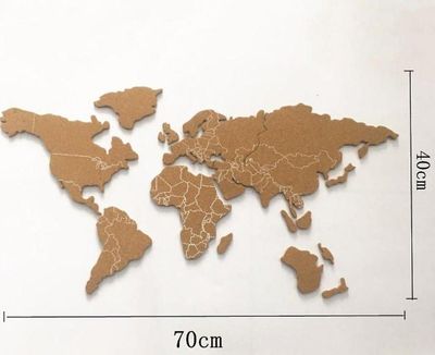 Verdenskort Cork Board Undervisning Personligt kontorværktøj Uddannelsesforsyningskort Opslagstavle Verdenskort Cork Board