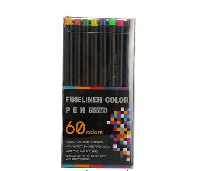 Sofirn 60 Farve Hook Line Pen Maleri Pen Needle Tube Pen Art Supplies 0,4 mm streg farve pen sæt