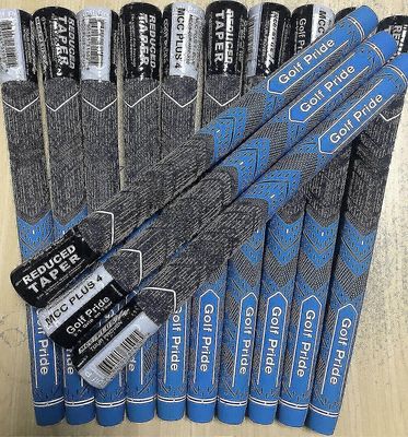 13kpl Golf Pride MCC Plus 4 Golf Grip Standard Size Midsize -SJL Standardi Blue
