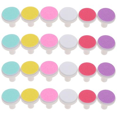24st Baby Nagelfil Pads Ersättningskuddar Elektriska Baby Nagelsliphuvuden Som visas 2.00X2.00X2.00CM