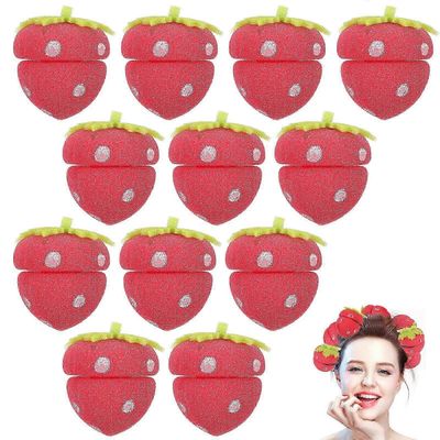 12PCS sieni hiusten kiharrin sieni hiusten kiharruspallo DIY hiusten muotoilutyökalu mansikka kiharat hiukset pallo yksinkertaiset kampaamotyökalut...