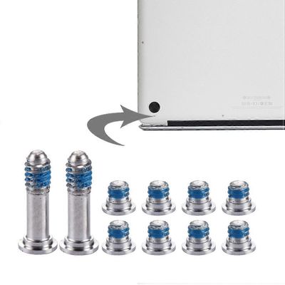 [Uusi] 10 in 1 Macbook Air 13.3 tuuman (2010) A1369 / MC503 / MC504 YHTEENSOPIVA tietokonekotelon pohjakannen ruuvit (2 pitkää + 8 lyhyttä)