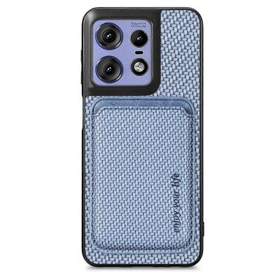 Motorola Edge 50 Pro 5G -kotelolle Magneettinen irrotettava korttikotelo Puhelimen takakansi Monivärinen Blue
