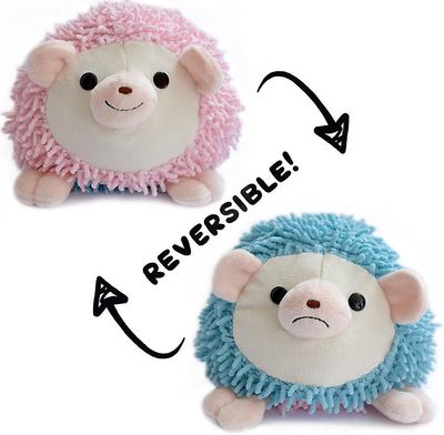 Heytea Käännettävät pehmolelut, pehmoeläinten siilipehmo kaksipuolinen läppä, sininen ja vaaleanpunainen, näytä mielialasi sanomatta sanaakaan!