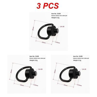1 ~ 10pcs Smallrig D Shaft D-ring 1 / 4 tommers Thead kamera montering skrue adapter for DSLR kamera riggen rask D10B 3 stk
