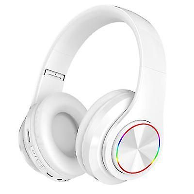 Coosilo Hovedmonteret trådløst Bluetooth-headset, foldbare kortsportshovedtelefoner hvid