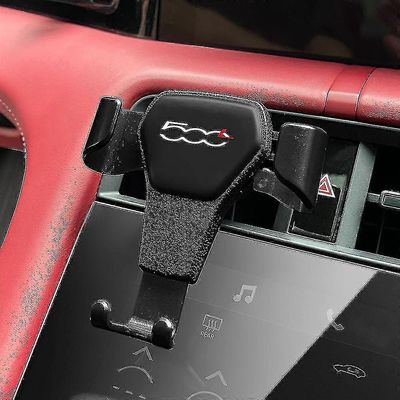 Uusi säädettävä matkapuhelintuki auton tuuletusverkolle, Fiat-tuki 500 500c 2012 500x 500L Abarth 695: lle, pikatuki, auton lisävaruste For Fiat 50...
