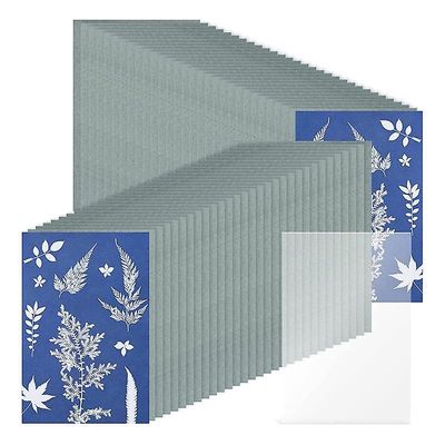 61 stk Printpapir Cyanotype Papirsæt, soltegningspapir Følsomhed Udskrivningspapir (5,9x3,9 Blå