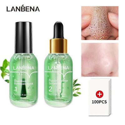 1/2KPL 2024 UUSI Lanbena Blackhead Remover Cream huokosten seerumisetti fr