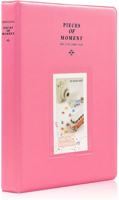 128 Lommer Mini Fotoalbum til Fujifilm Instax Mini 7s 8 8+ 9 25 26 50s 70 90 Instant Camera & Name Card Kirsebærpulver