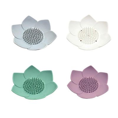 Tyylikäs kukkasaippuapidike kylpyhuoneen pesualtaille, joilla on luotettava kestävyys Vihreä 12.5X12.5CM