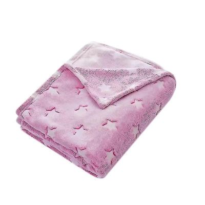 glød i mørket kaste teppe, premium super myk varm koselig furry teppe rosa 150*180