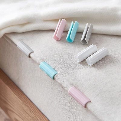 Mikasa 12 stykke sæt lagen Klip Plastic Skridsikker Klip Quilt Sengetæppe Clip Fastner Bed Sheet Madras Rack Husholdningsartikler Blå