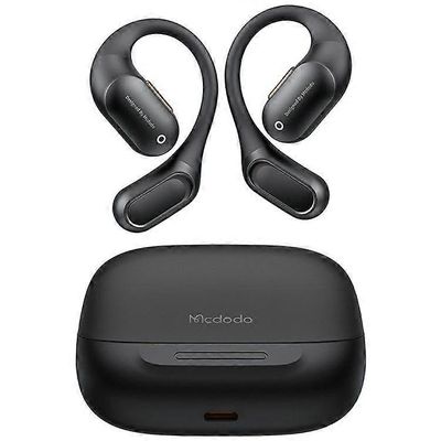 Open-Ear True Wireless -nappikuulokkeet LED-näytöllä BT-kuulokkeet IPX4 vedenkestävät Musta