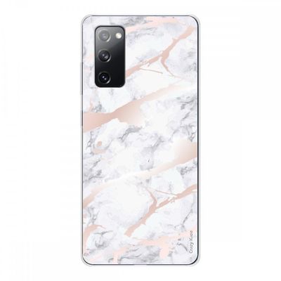 Crazy Kase Hull Til Samsung Galaxy S20 Fe i silikone fleksibel 1 Mm, Pink Marble Effect
