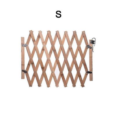 Taitettava puinen lemmikkiaita, sisäänvedettävä koiraportti turvalliseen eristämiseen ja leikkimiseen, säädettävä pituus 60-110cm-hao Valkoinen S