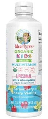 MaryRuth's Luomu lasten monivitamiini - sokeriton - mansikkakirsikka vanilja (30 annosta)