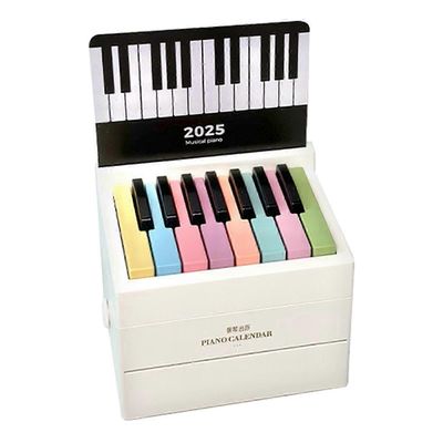 Swift-pianokalenteri 2025 nuoteilla Söpö keräilyesineiden Swift-minipianolelu, fanikokoelma lapsille, teini-ikäisille ja aikuisille Valkoinen
