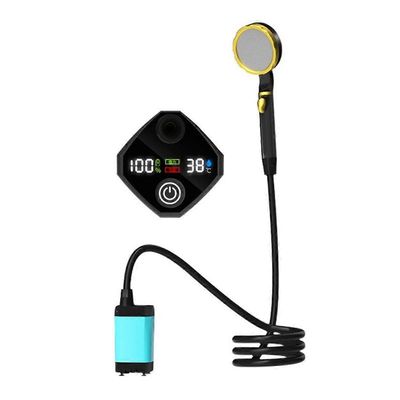 7800mah kannettava suihkupumppu ladattava sähköinen suihkupumppu älykkäällä digitaalisella näytöllä Sininen